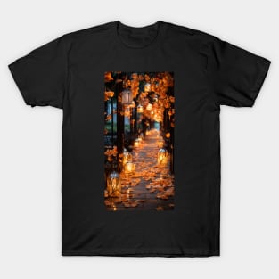 street full of magical lamps T-Shirt